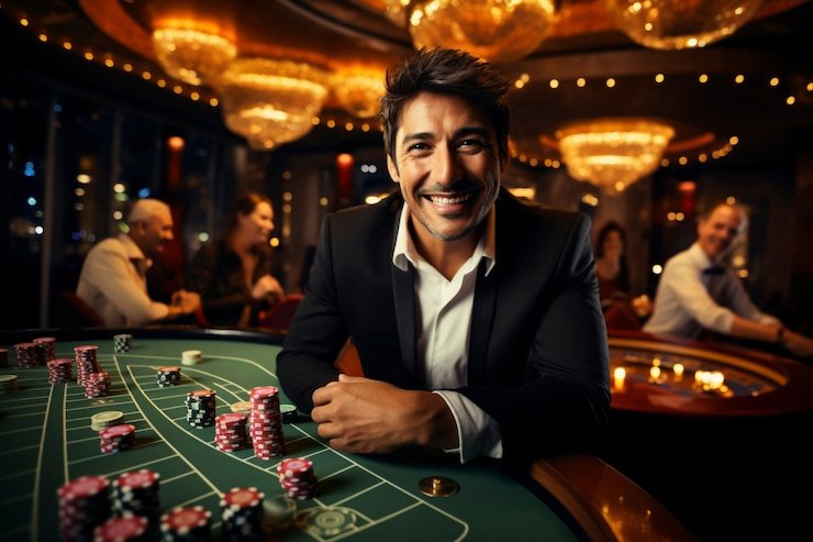 Tampilan permainan kasino langsung di sportsbook dengan meja roulette